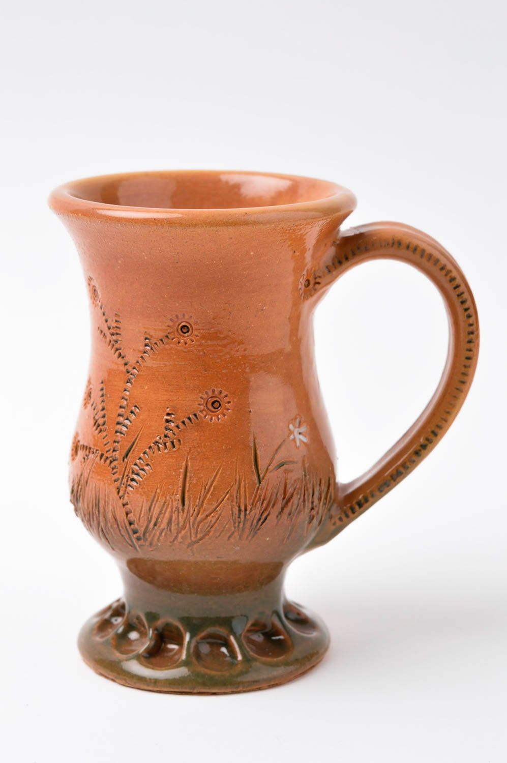 Посуда из глины ручной работы керамическая чашка оригинальная чайная чашка фото 2