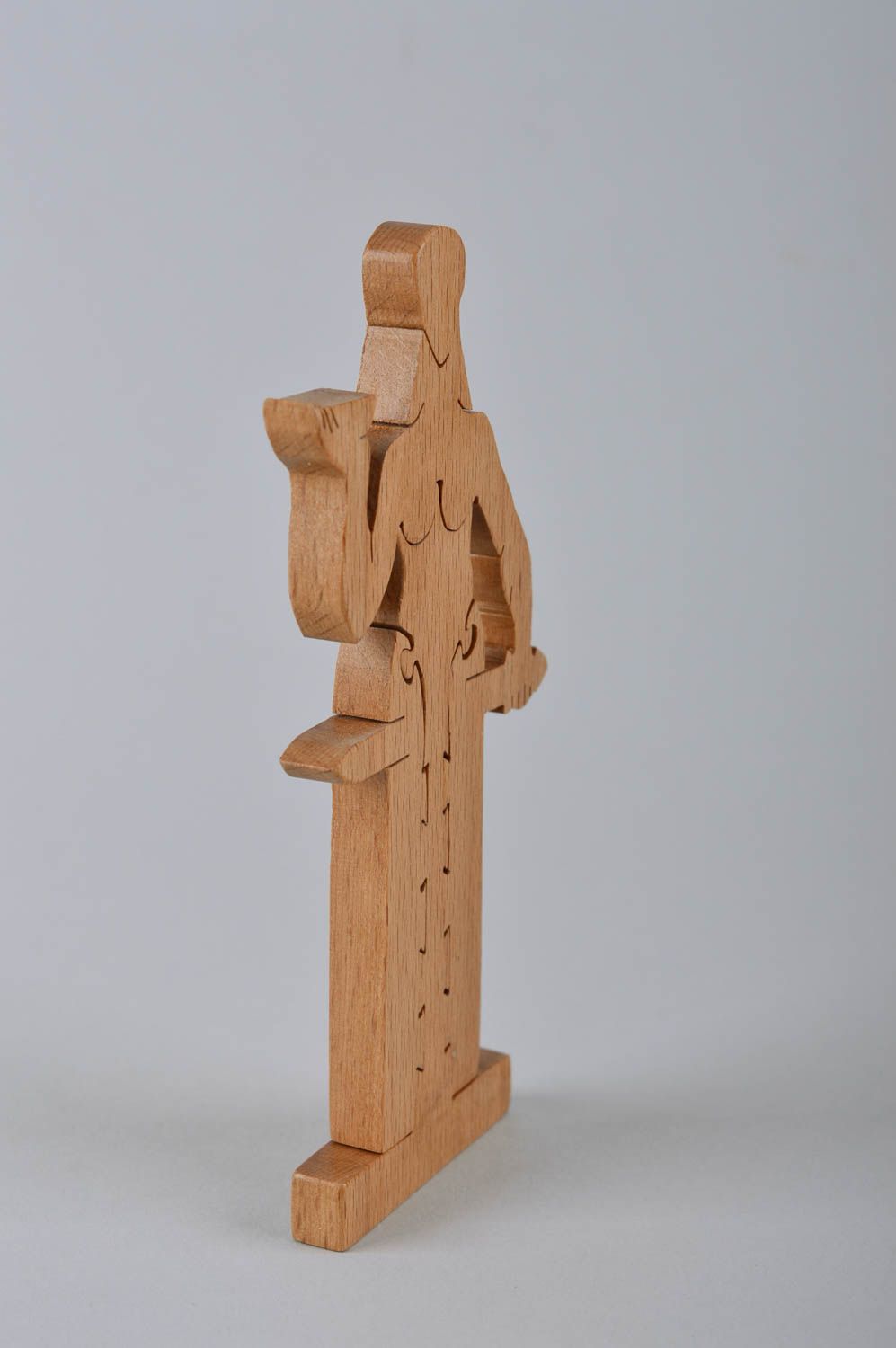 Пазлы для детей ручной работы игра пазлы деревянная детская игрушка Человек фото 3