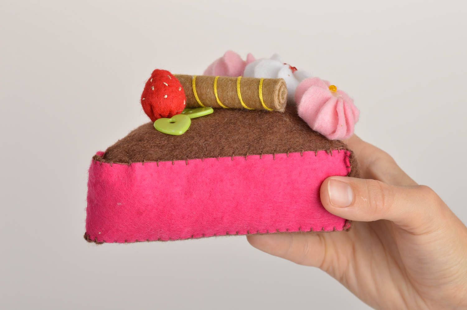 Игрушка торт ручной работы детская игрушка интерьерная мягкая игрушка красивая фото 2