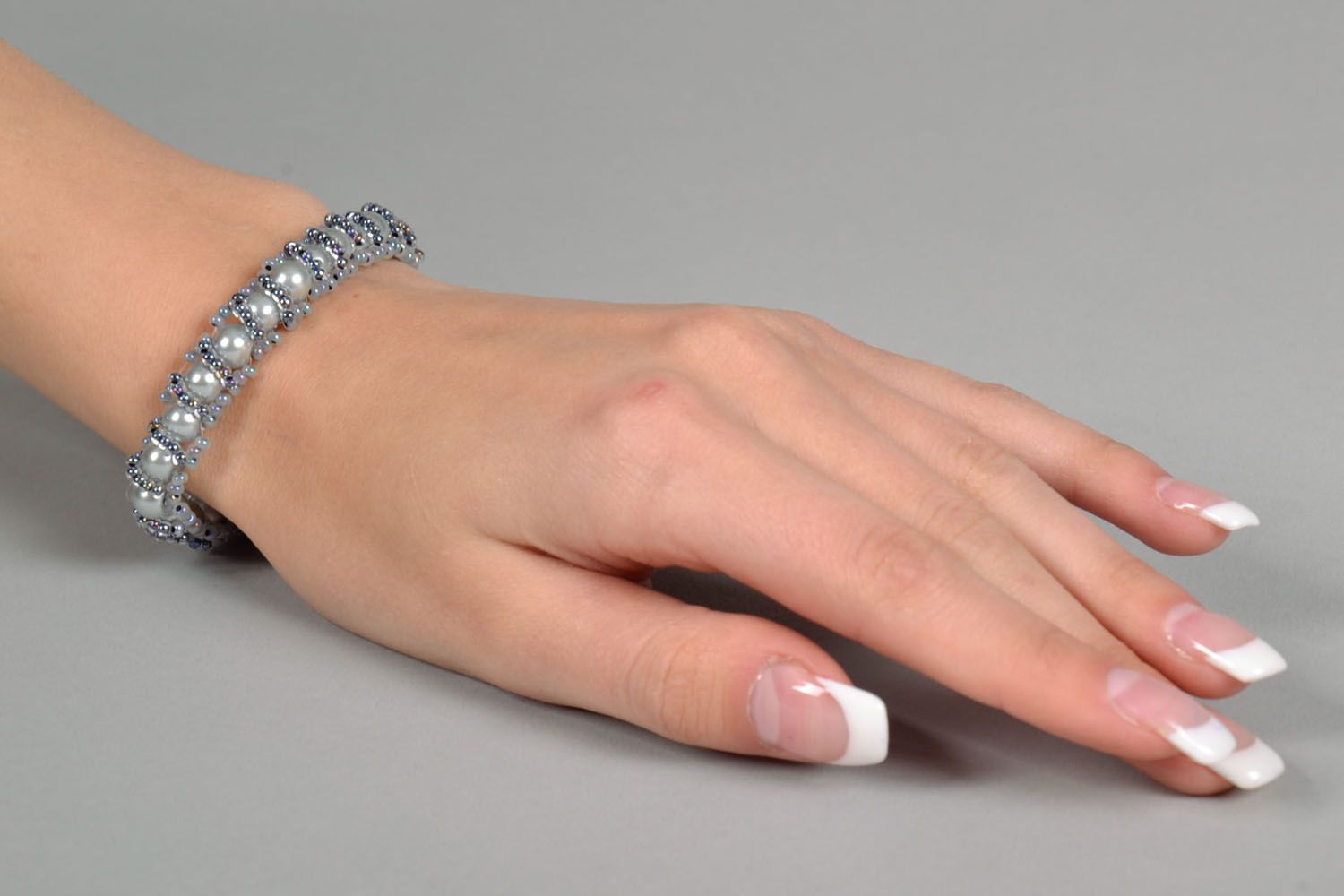 Bracelet en perles de rocaille fait main photo 5