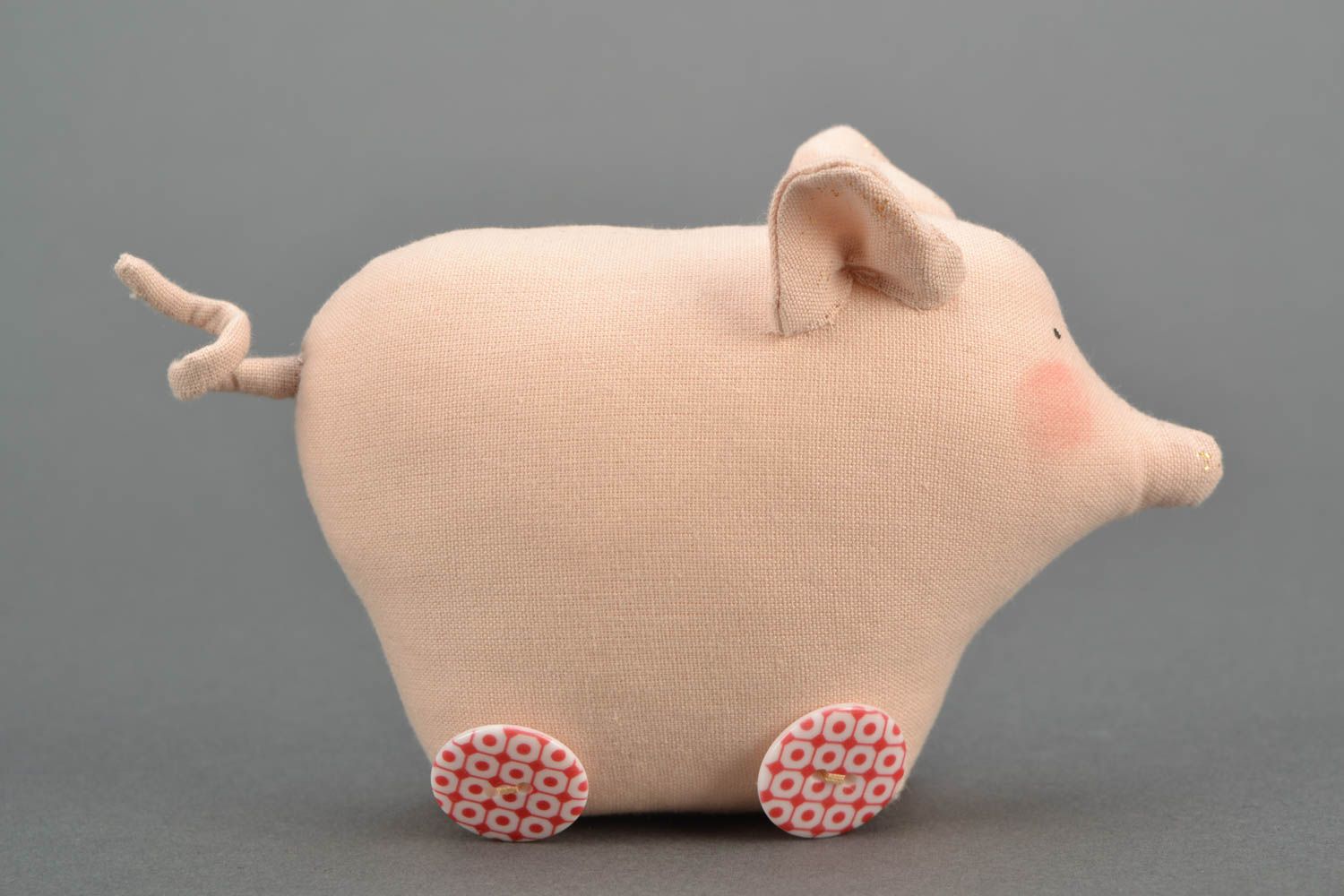 Homemade soft toy Pig photo 1