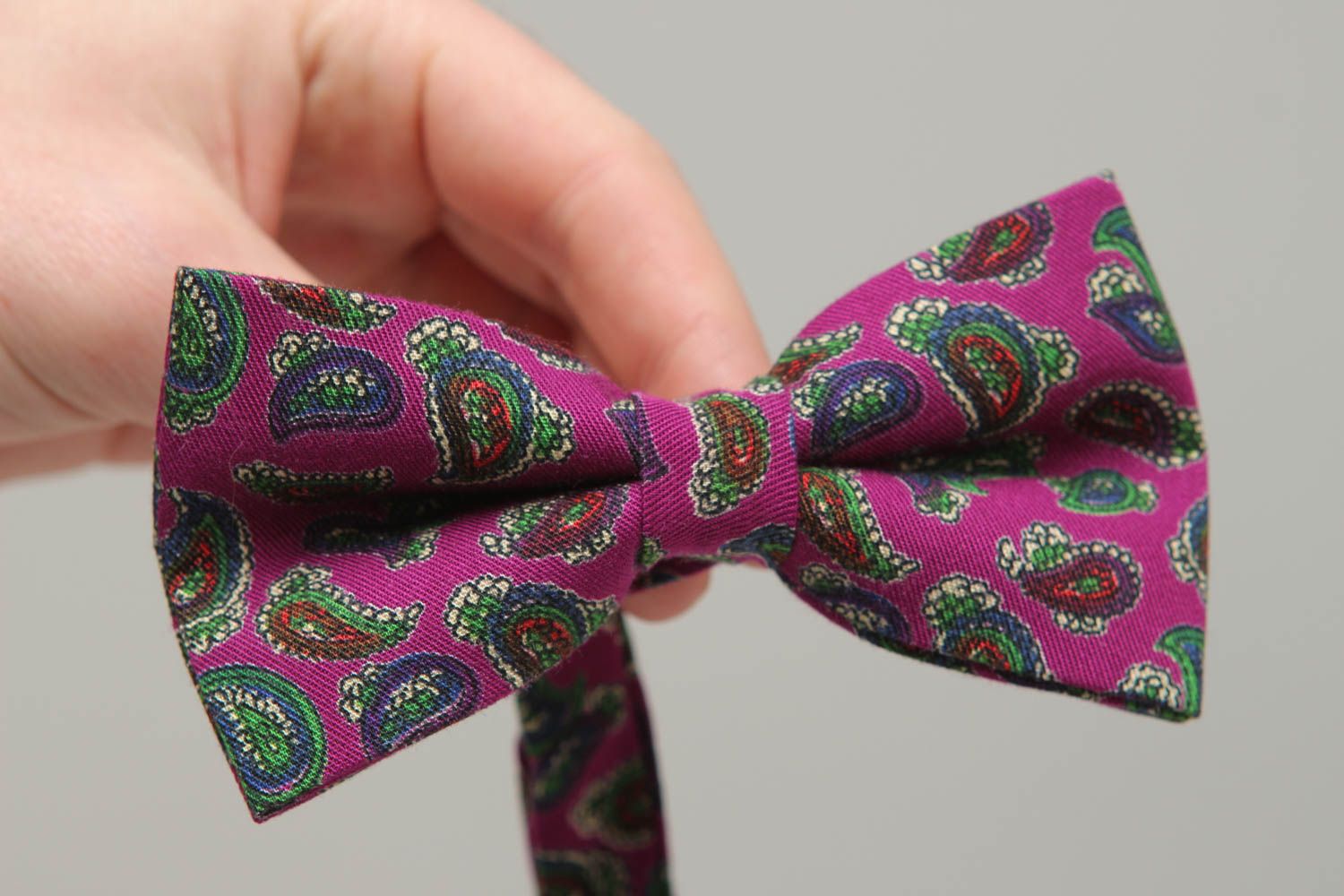 Fabric bow tie with print for shirt photo 4