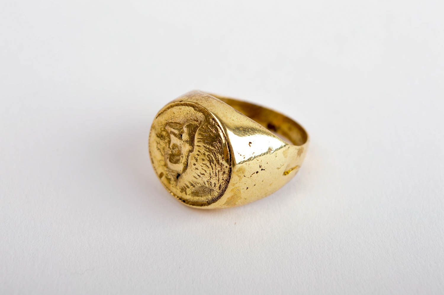 Damen Ring aus Messing handgemachter Schmuck Accessoires für Frauen stilvoll foto 2
