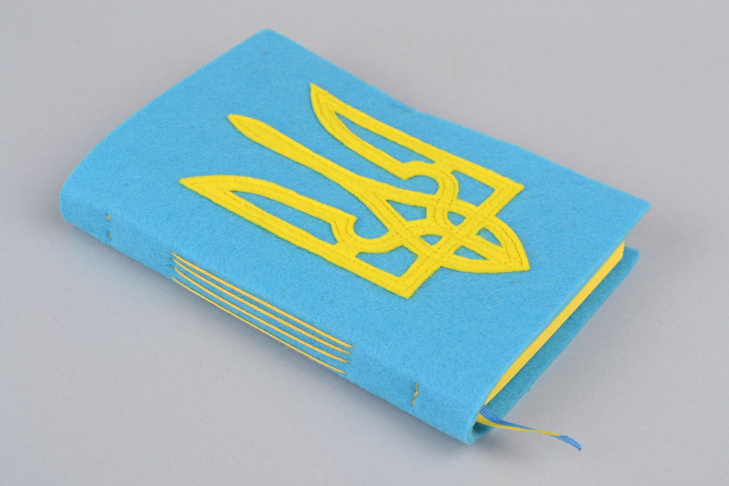 Блокнот с тканевой обложкой с закладкой ручной работы Украина на 100 листков фото 3