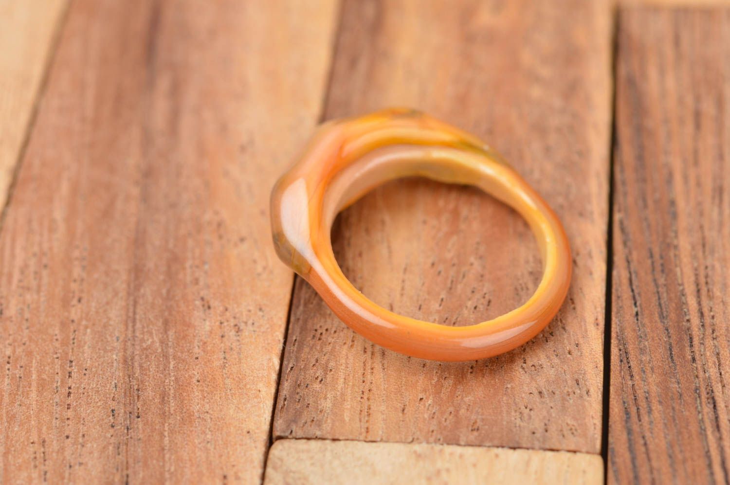 Handmade Ring aus Glas Damen Schmuck Accessoire für Frauen Glas Schmuck grell foto 4
