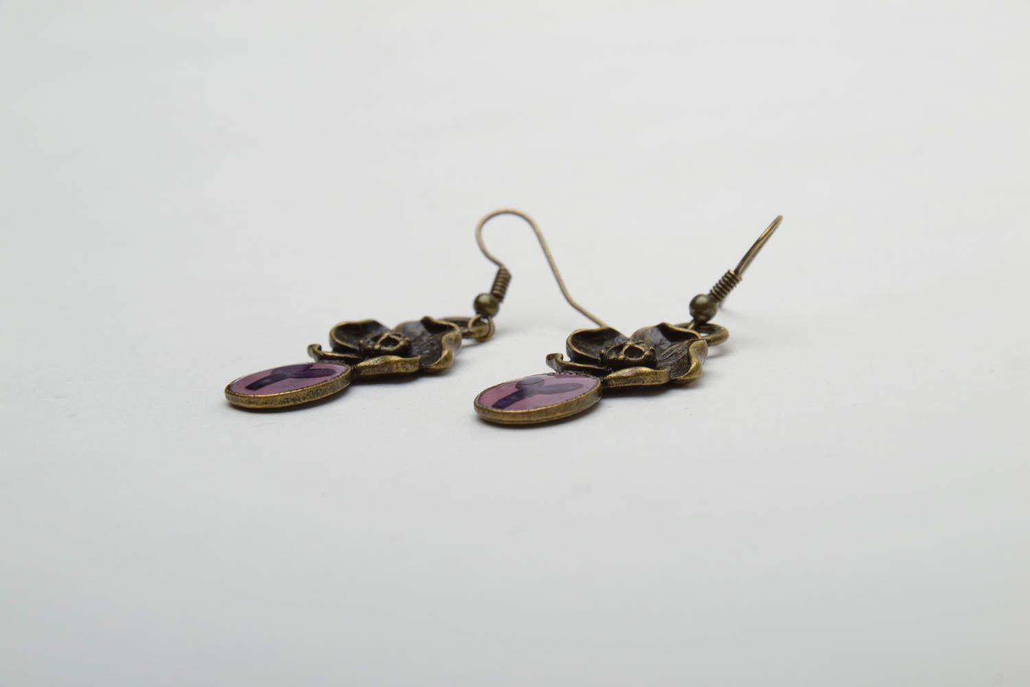Earrings with real flowers photo 4