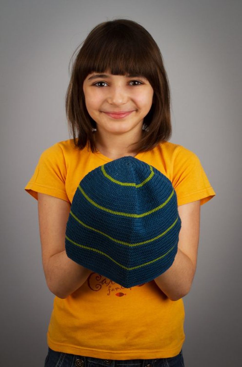 Bonnet d'enfant demi-saison tricoté en coton photo 5