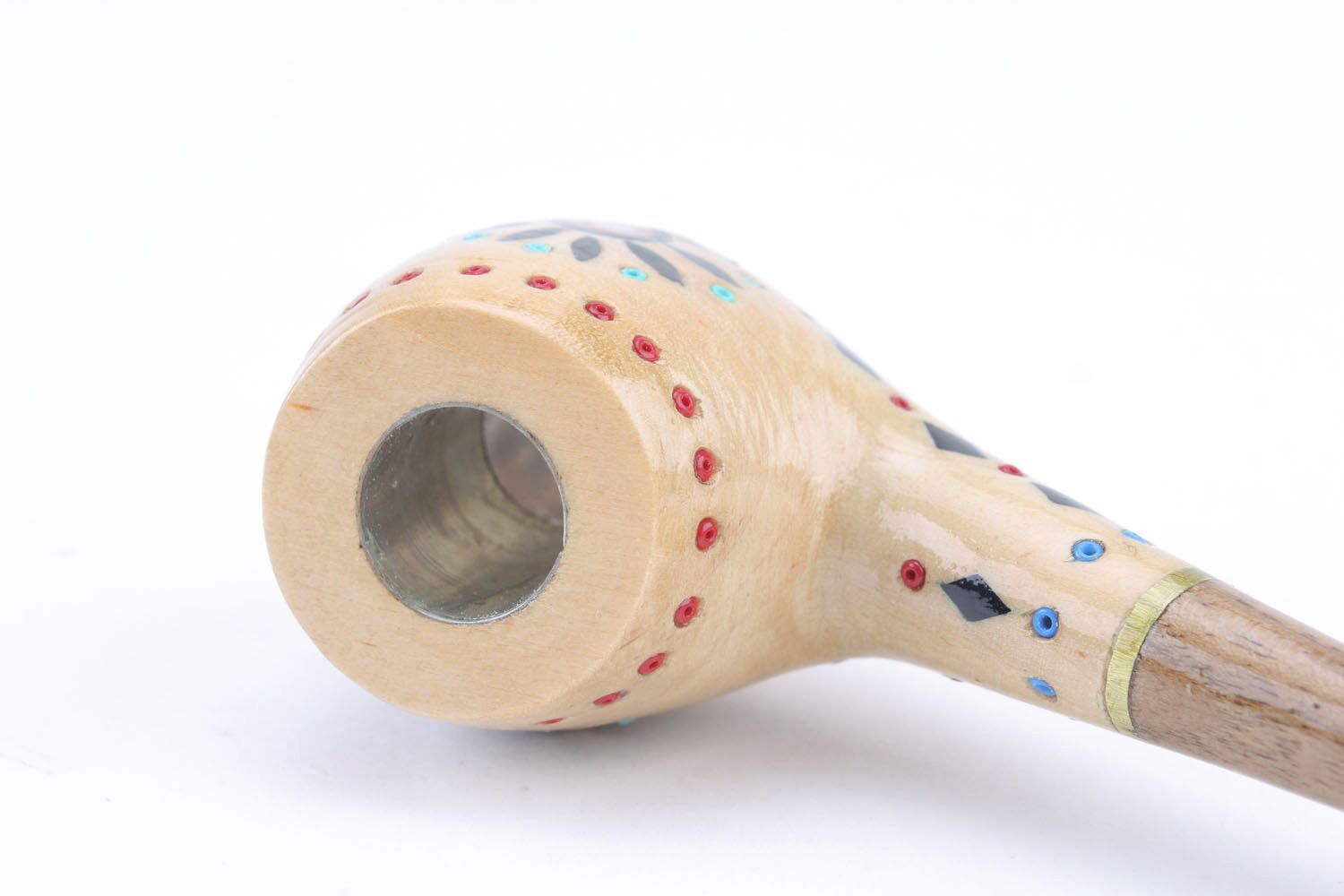 Longue pipe en bois faite main photo 4