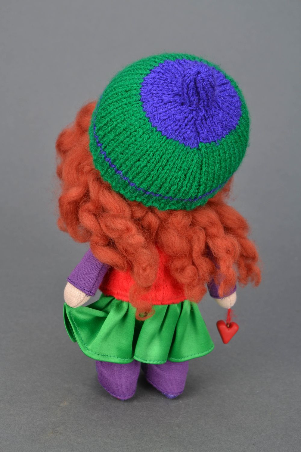 Авторская кукла с рыжими волосами  фото 4