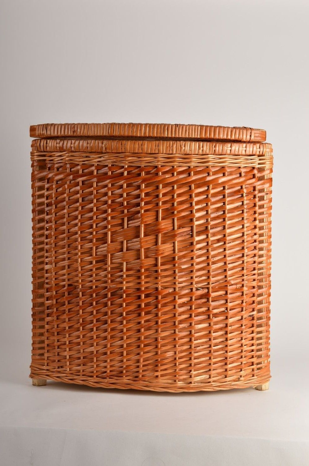 Handmade designer woven basket cute basket for laundry present for woman photo 8