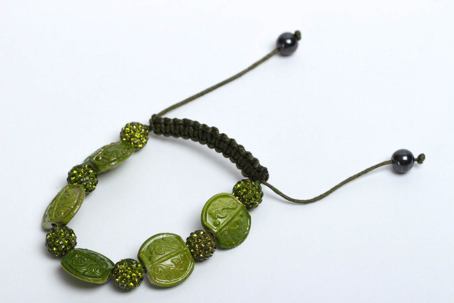 Handmade bracelet with natural stone beads handmade beaded jewelry gift for girl photo 2