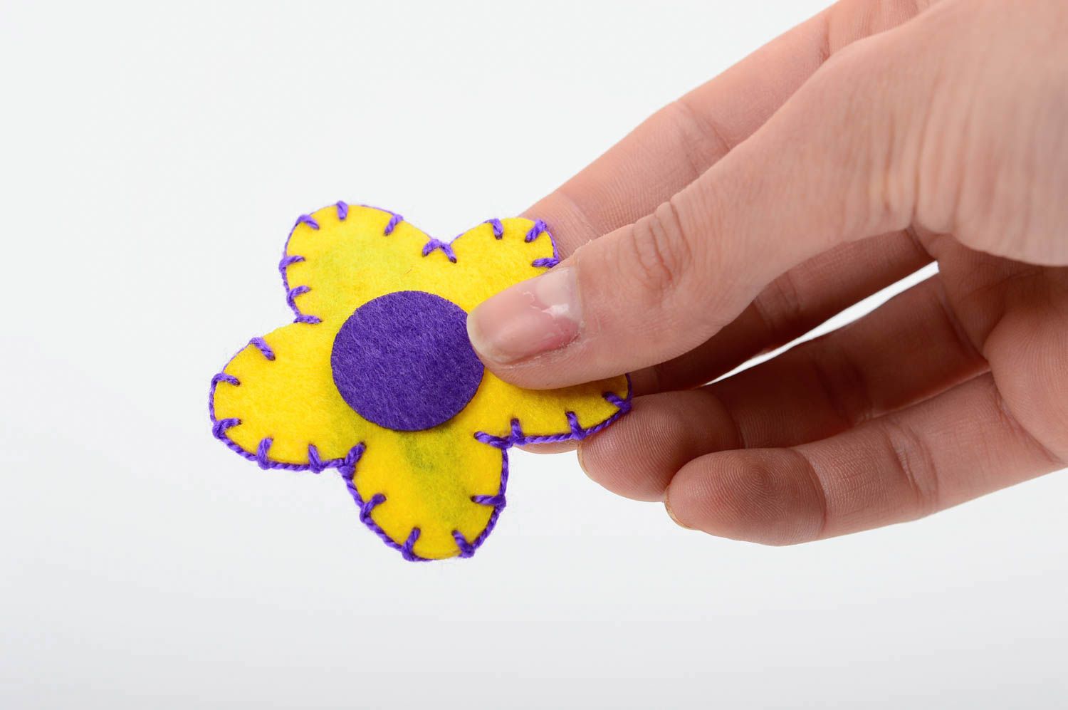 Детская заколка ручной работы аксессуар для волос заколка в виде цветка  фото 5