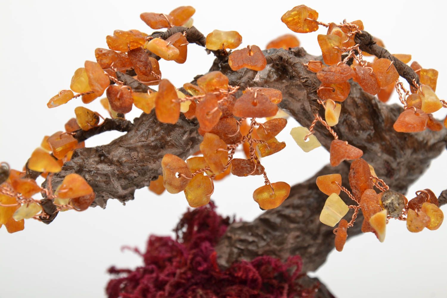 Decorative bonsai tree with amber photo 5