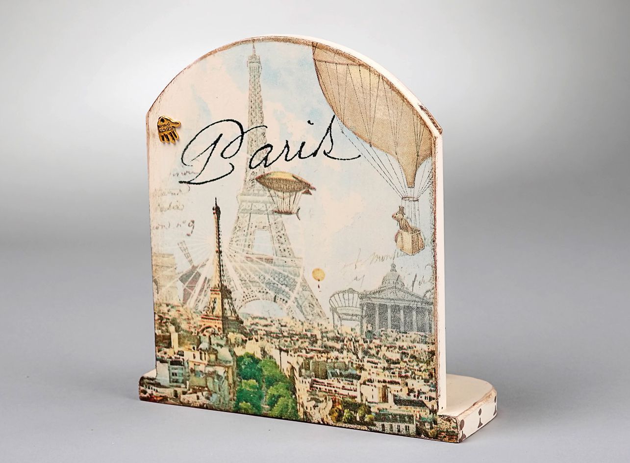 Immerwährender Kalender aus Bausteinen Paris, Decoupage foto 2