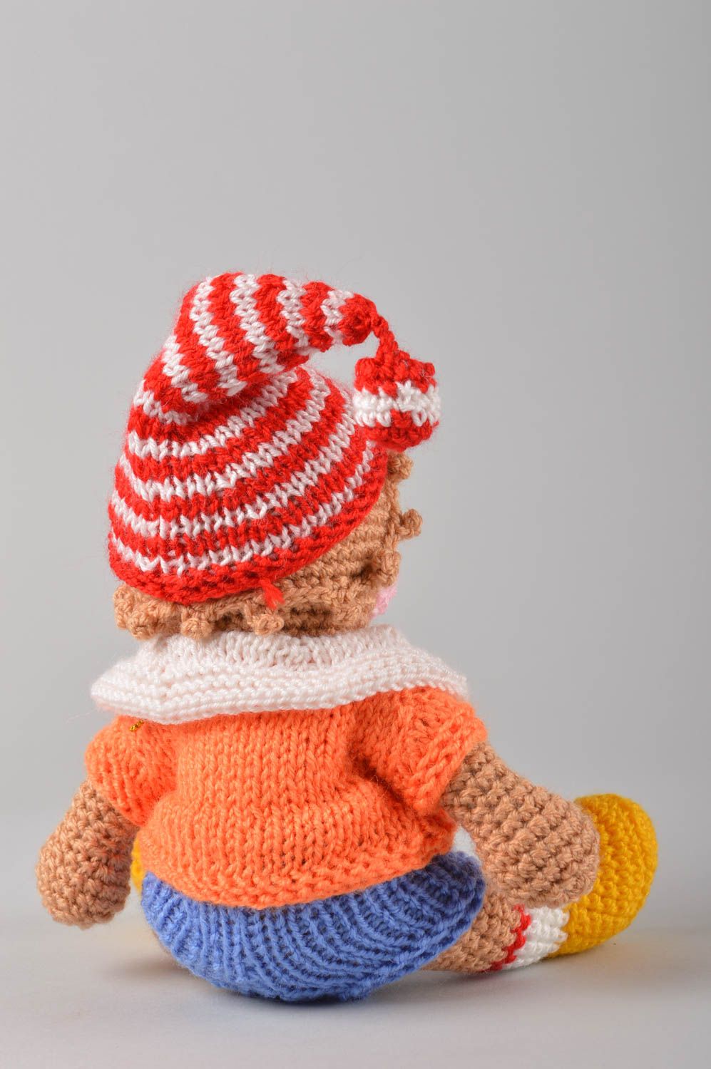 Poupée tricot Jouet pour enfant fait main au crochet Déco chambre fille cadeau photo 5