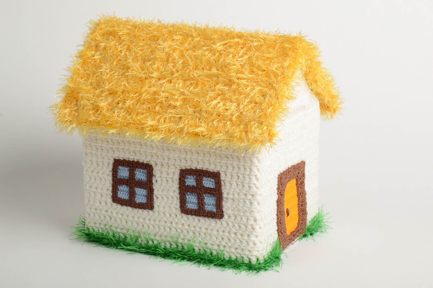 Handmade soft toy designer crocheted home interior decoration house statuette photo 4