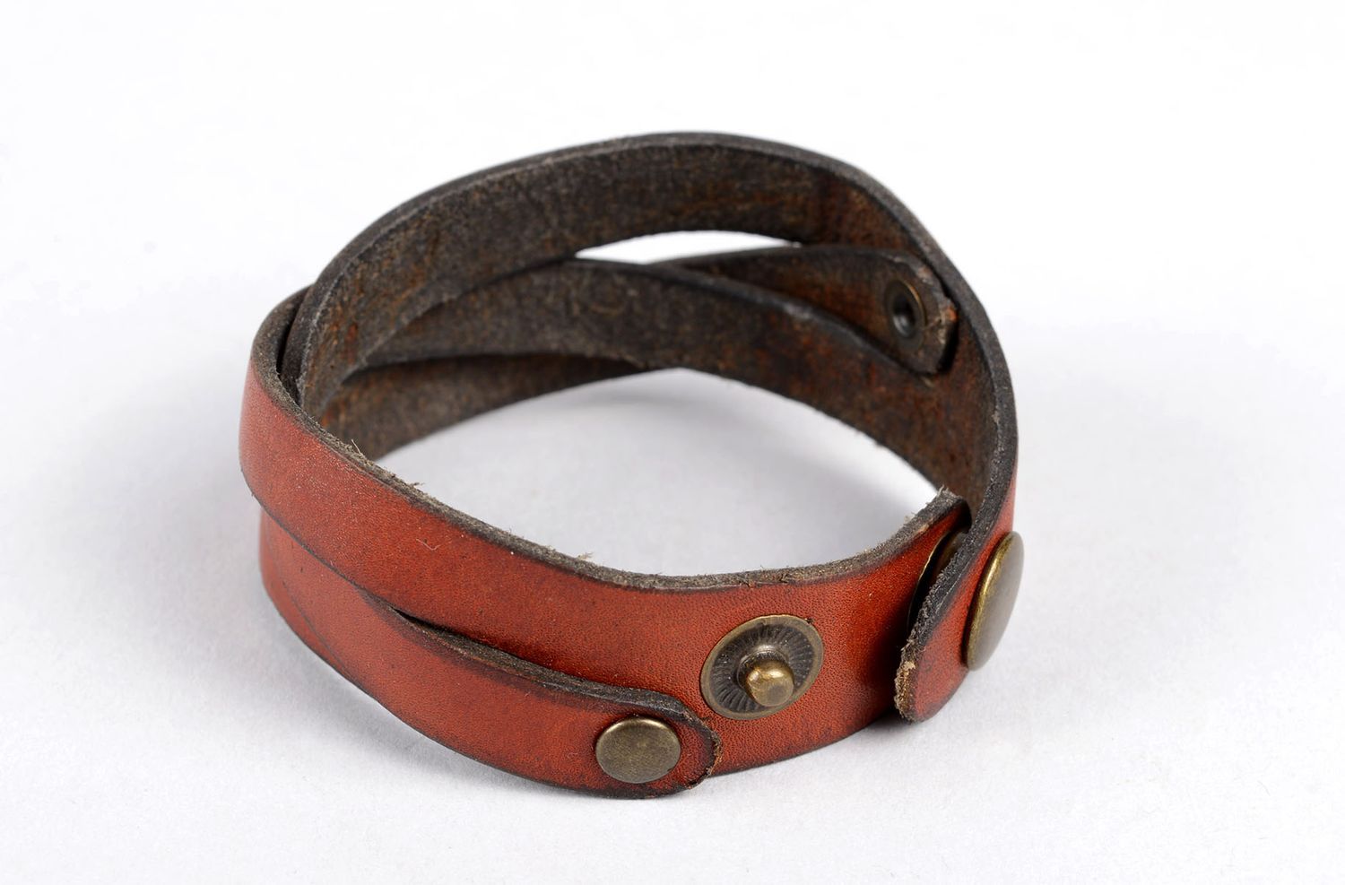 Handmade leather accessories stylish leather bracelet vintage jewelry for women photo 2