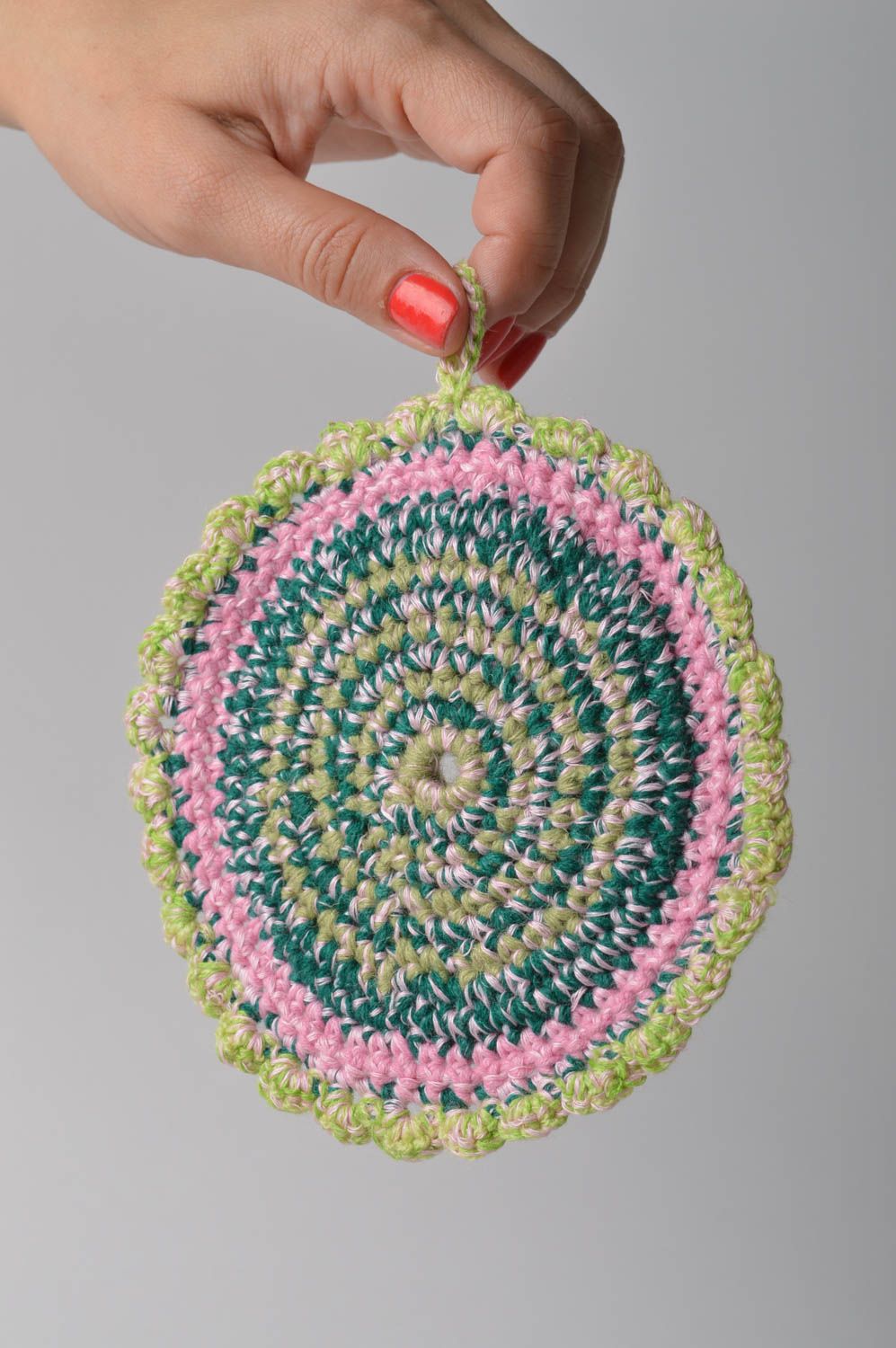 Manique au crochet faite main Textile de cuisine tricot Accessoire cuisine photo 2