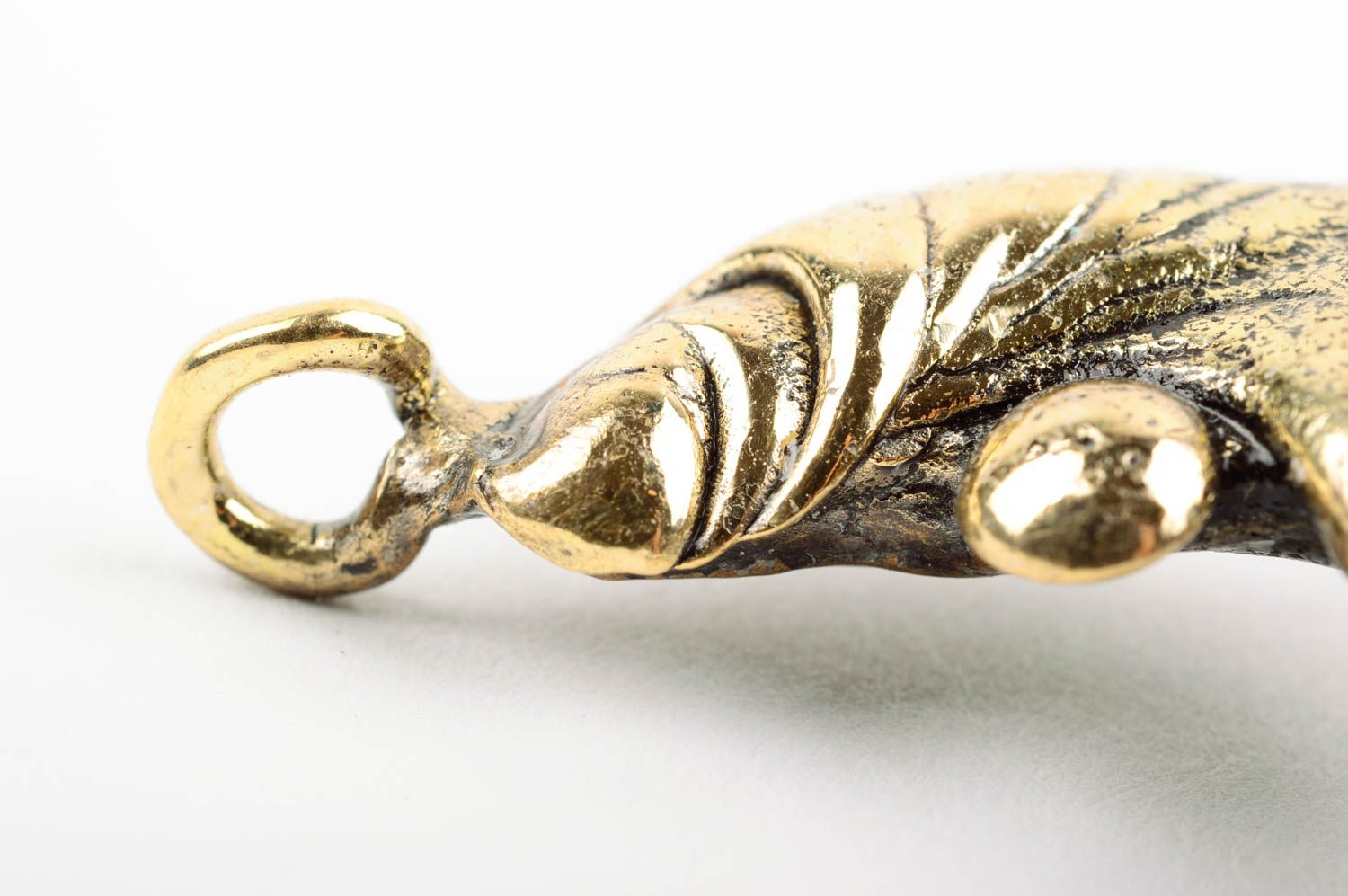Handmade pendant massive stylish accessories made of brass designer necklace photo 4