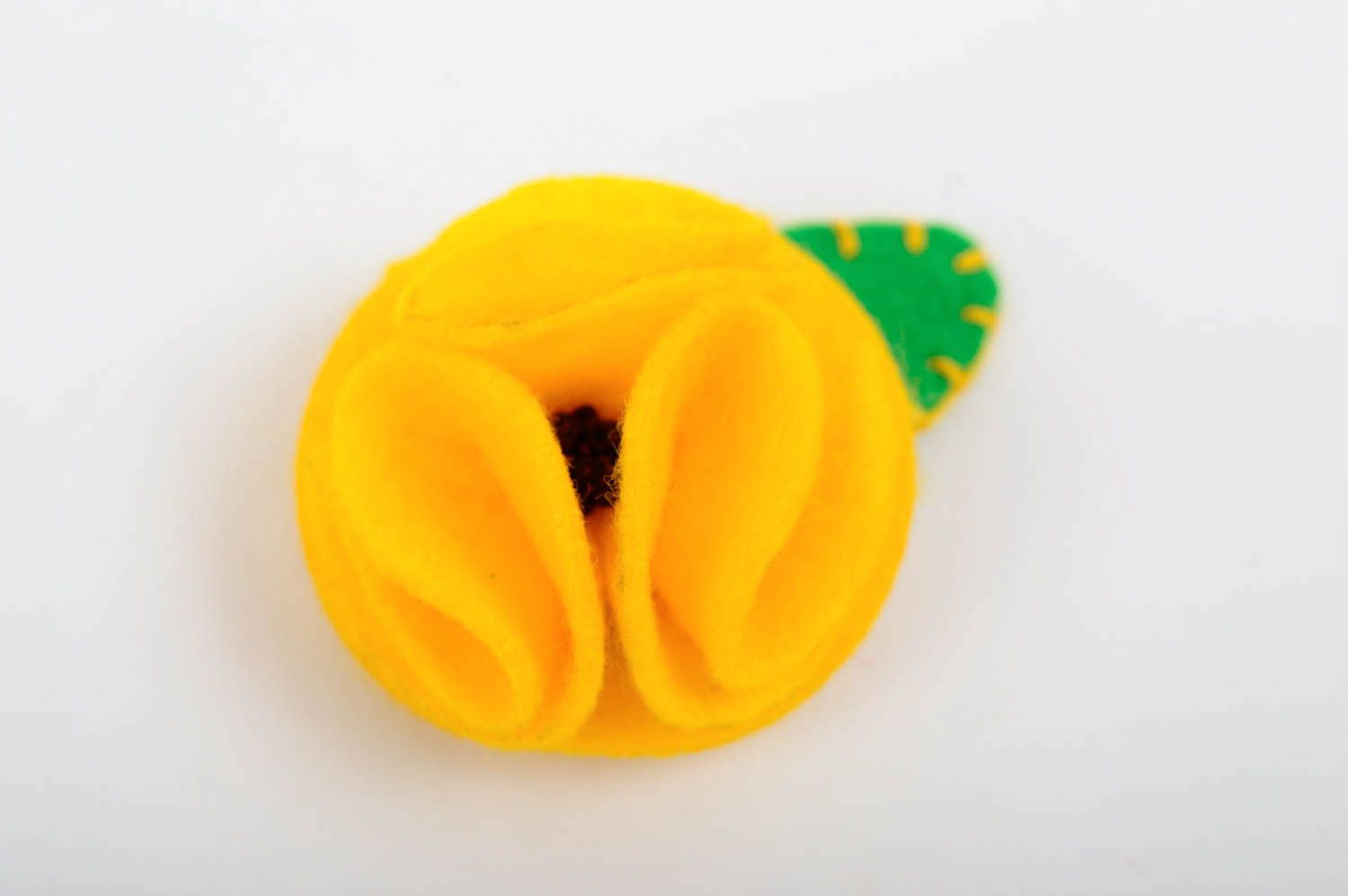 Gelbe Blume Haarspange handgemachter Schmuck Accessoires für Mädchen grell foto 1