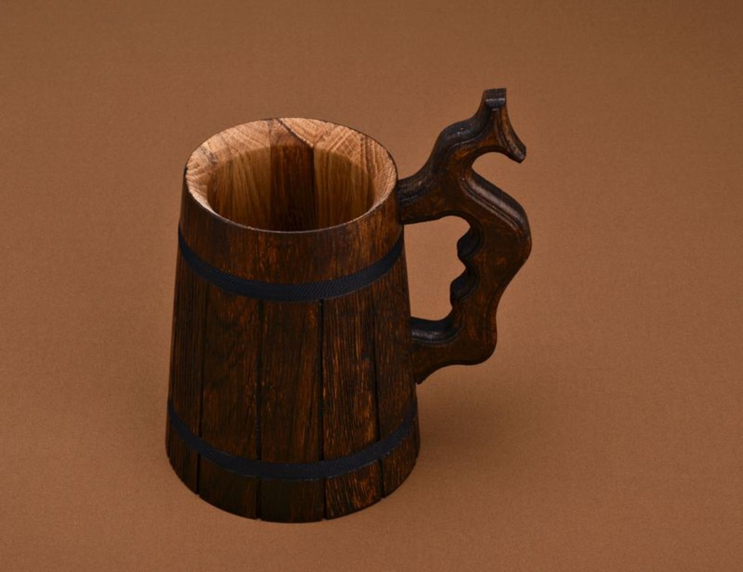 Beer mug with carved handle for decorative use only photo 4