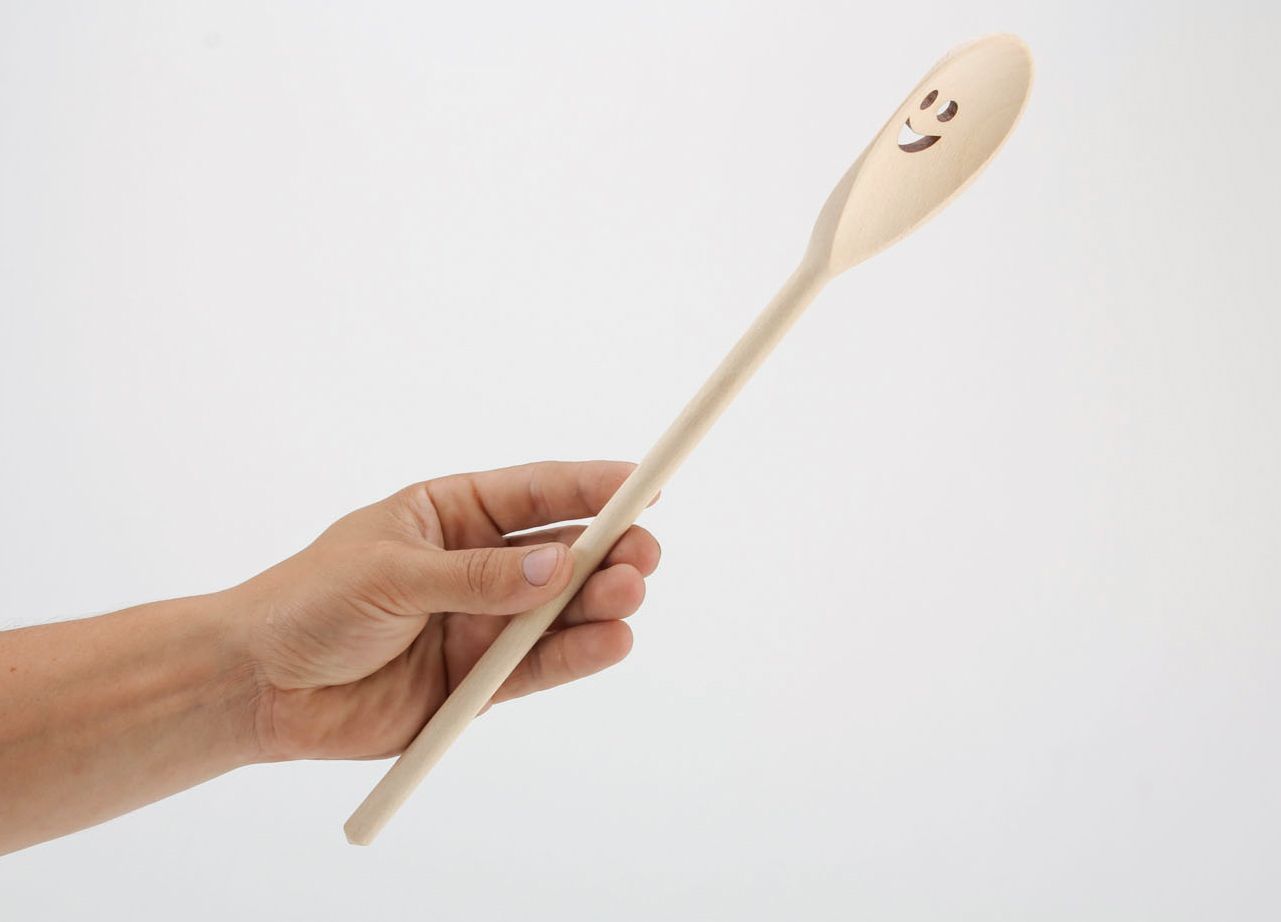 Wooden skimmer spoon photo 4