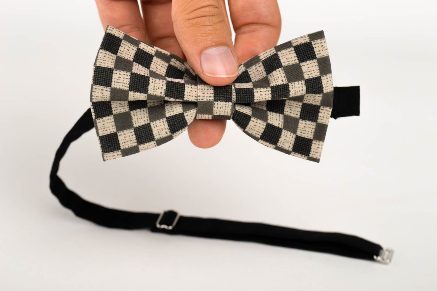 Handmade stylish cute bow tie unusual dark bow tie designer accessory for men photo 5