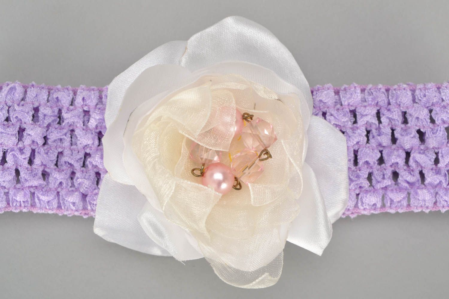 Handgemachtes Haarband mit Blume foto 1