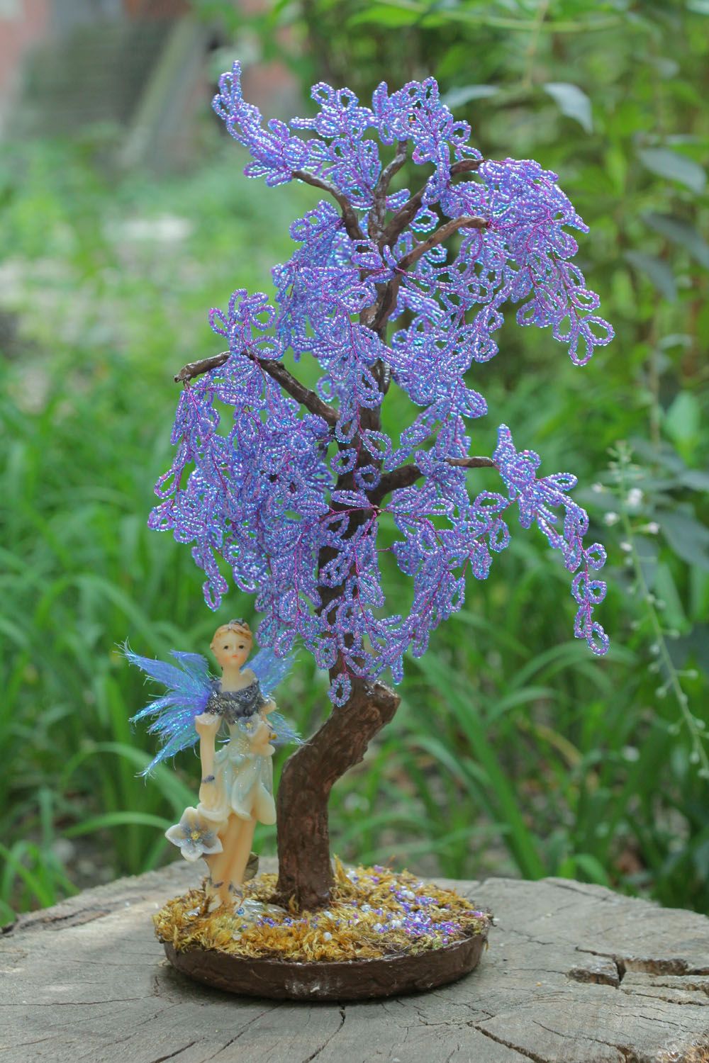 Дерево из бисера Фиолетовая мечта  фото 1