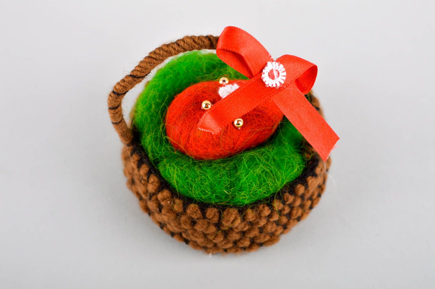 Korb mit Henkel handmade Häkel Kuscheltier Kinder Spielzeug Geburtstag Geschenk foto 2