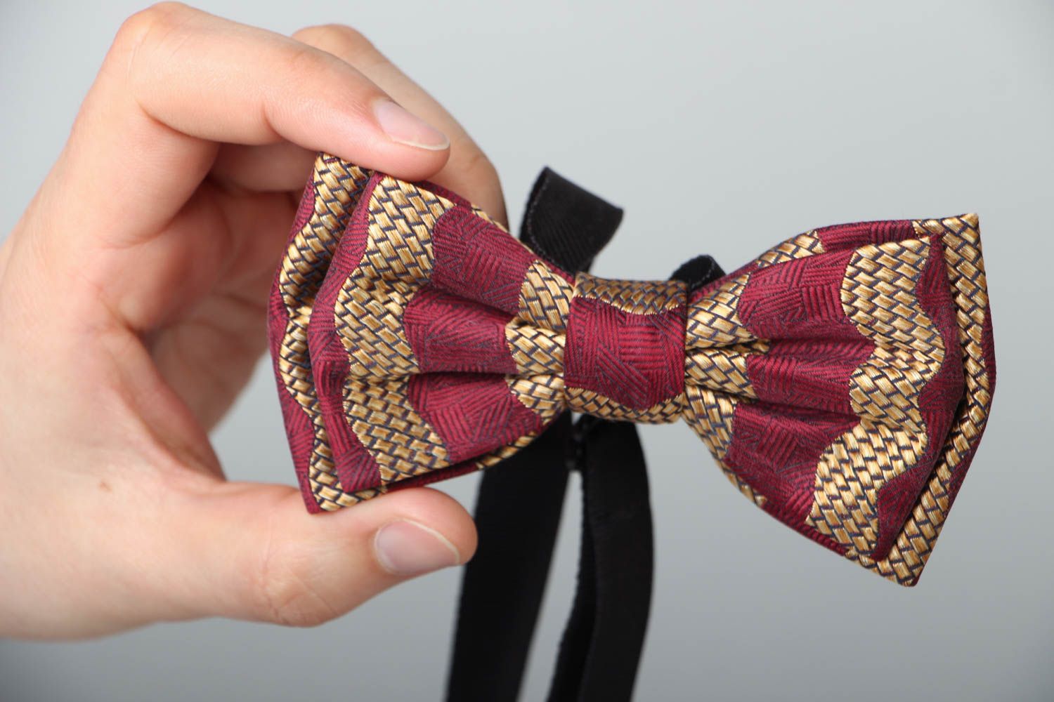 Homemade fabric bow tie photo 4