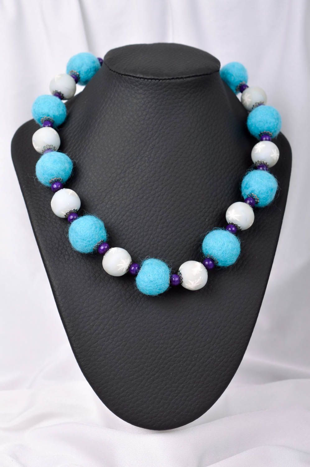 Handmade plastic necklace polymer clay necklace stylish jewelry stylish necklace photo 1