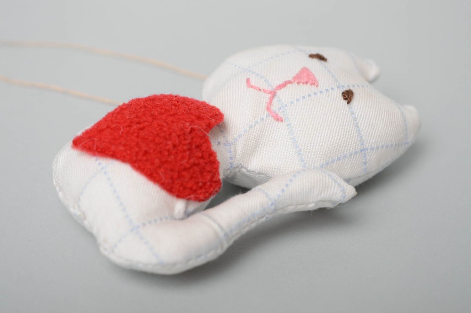 Handmade soft toy Cat with Heart photo 5