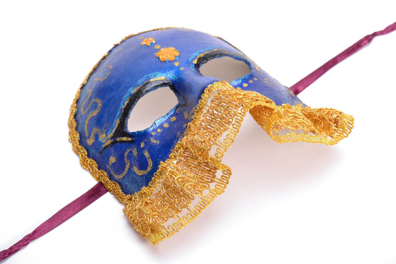 Maschera di carnevale decorativa fatta a mano in gesso decorazione da parete  foto 2