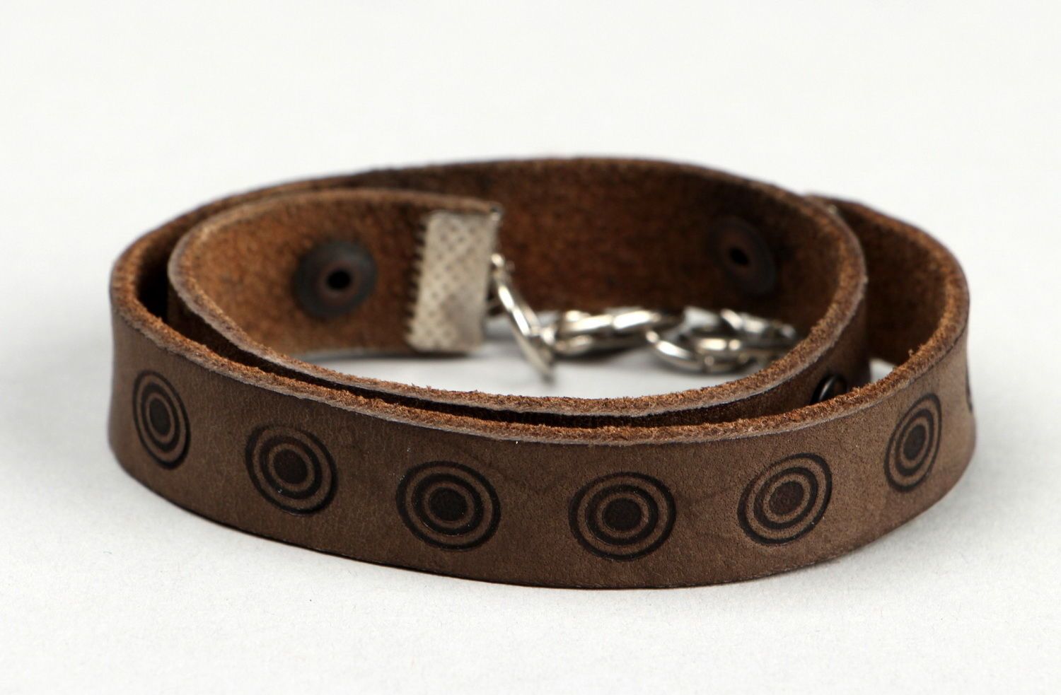 Leather bracelet with ornament photo 3