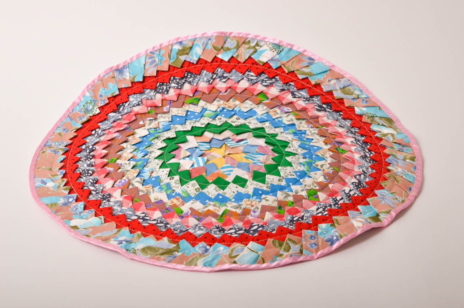 Handmade fabric coaster beautiful hot pads kitchen supplies gift ideas photo 4