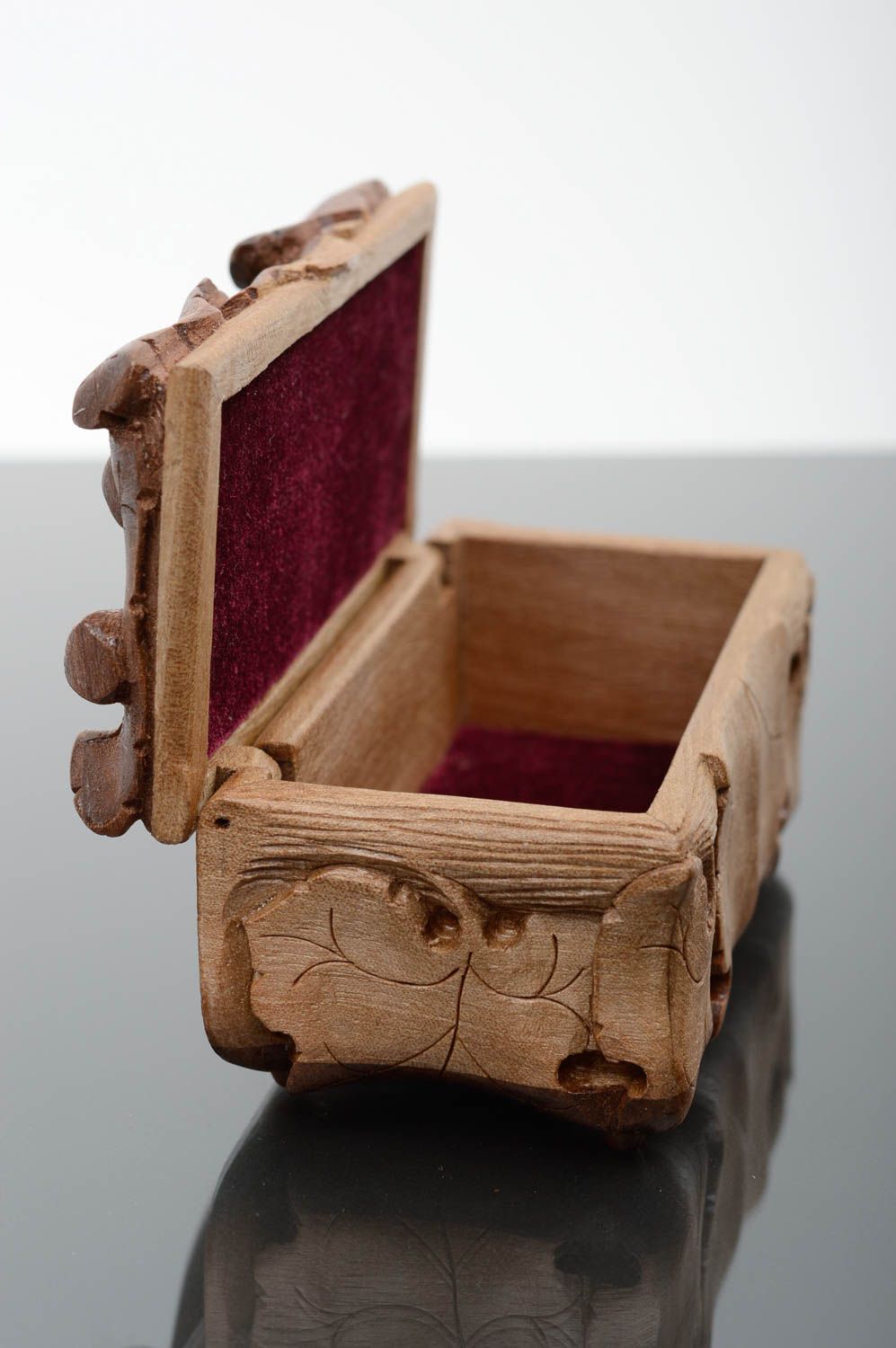 Joyero de madera de nogal hecho a mano decoración de hogar regalo original foto 5