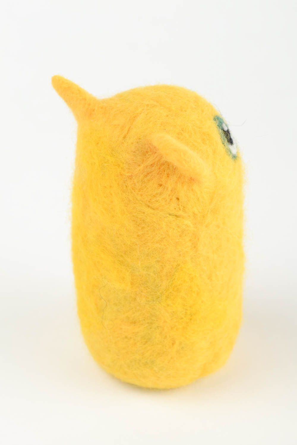 Валяная игрушка ручной работы игрушка из шерсти желтый кот мягкая игрушка фото 4