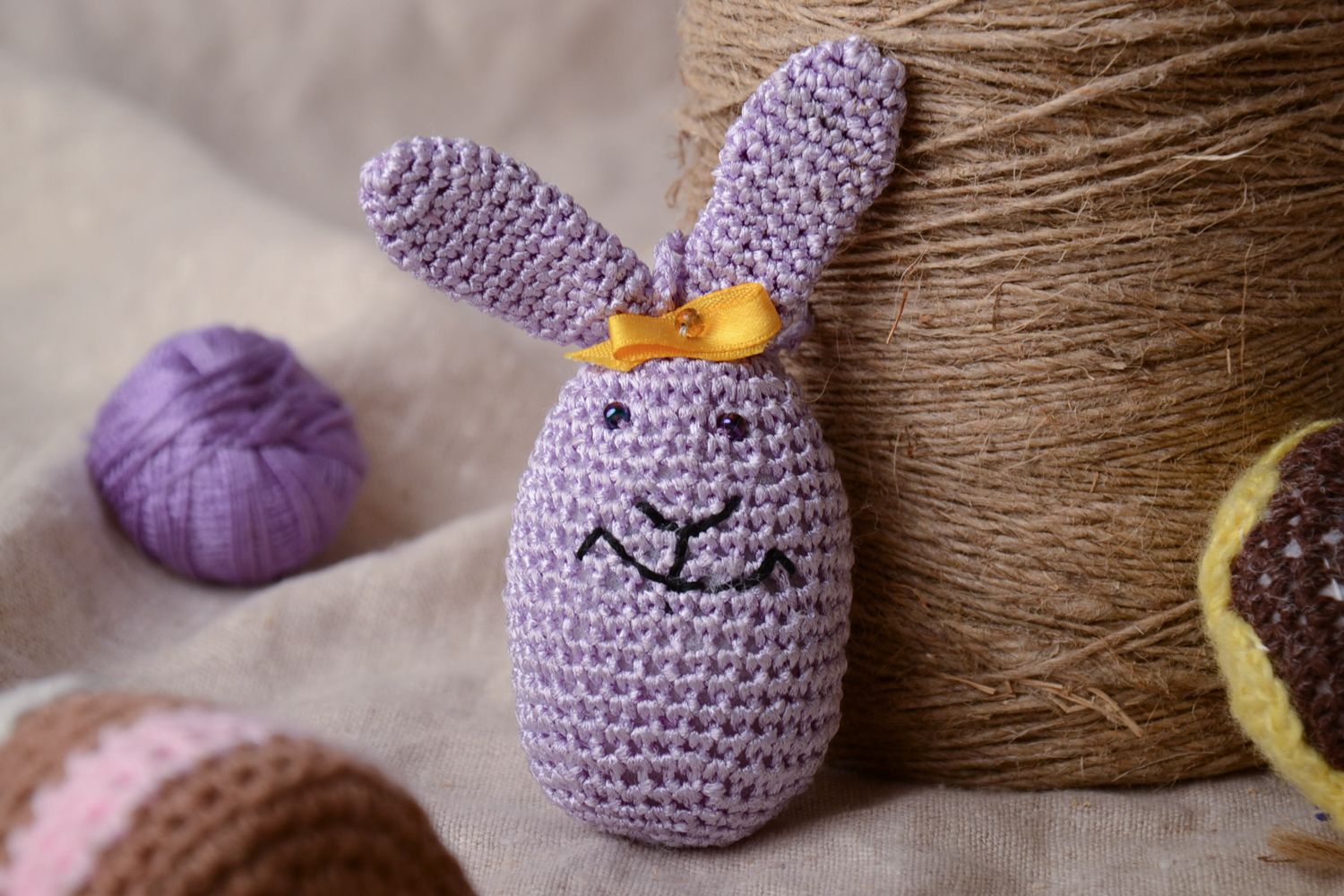 New Year's crochet toy hare photo 1