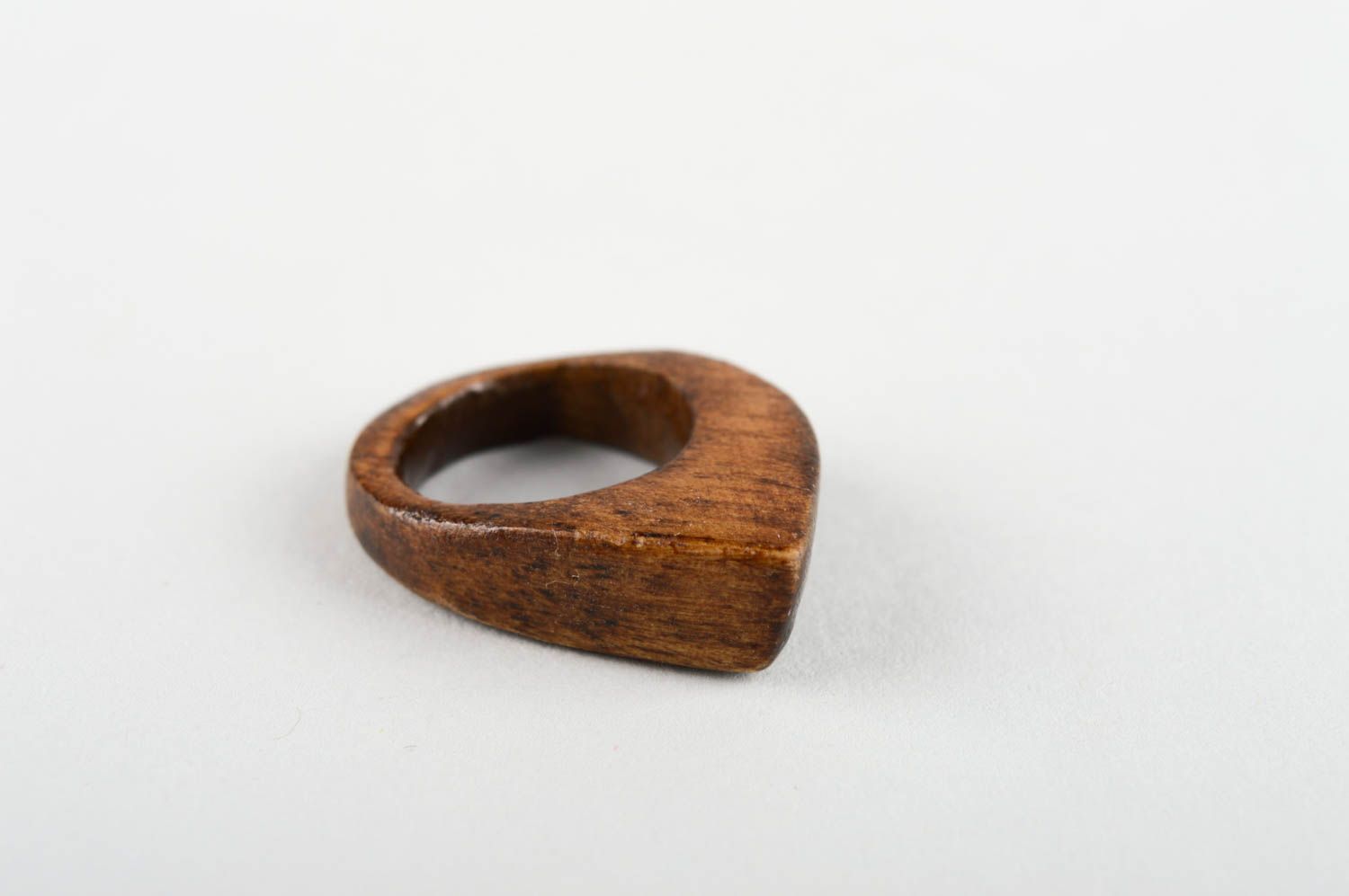 Cute handmade wooden ring fashion accessories for girls wood craft small gifts photo 3