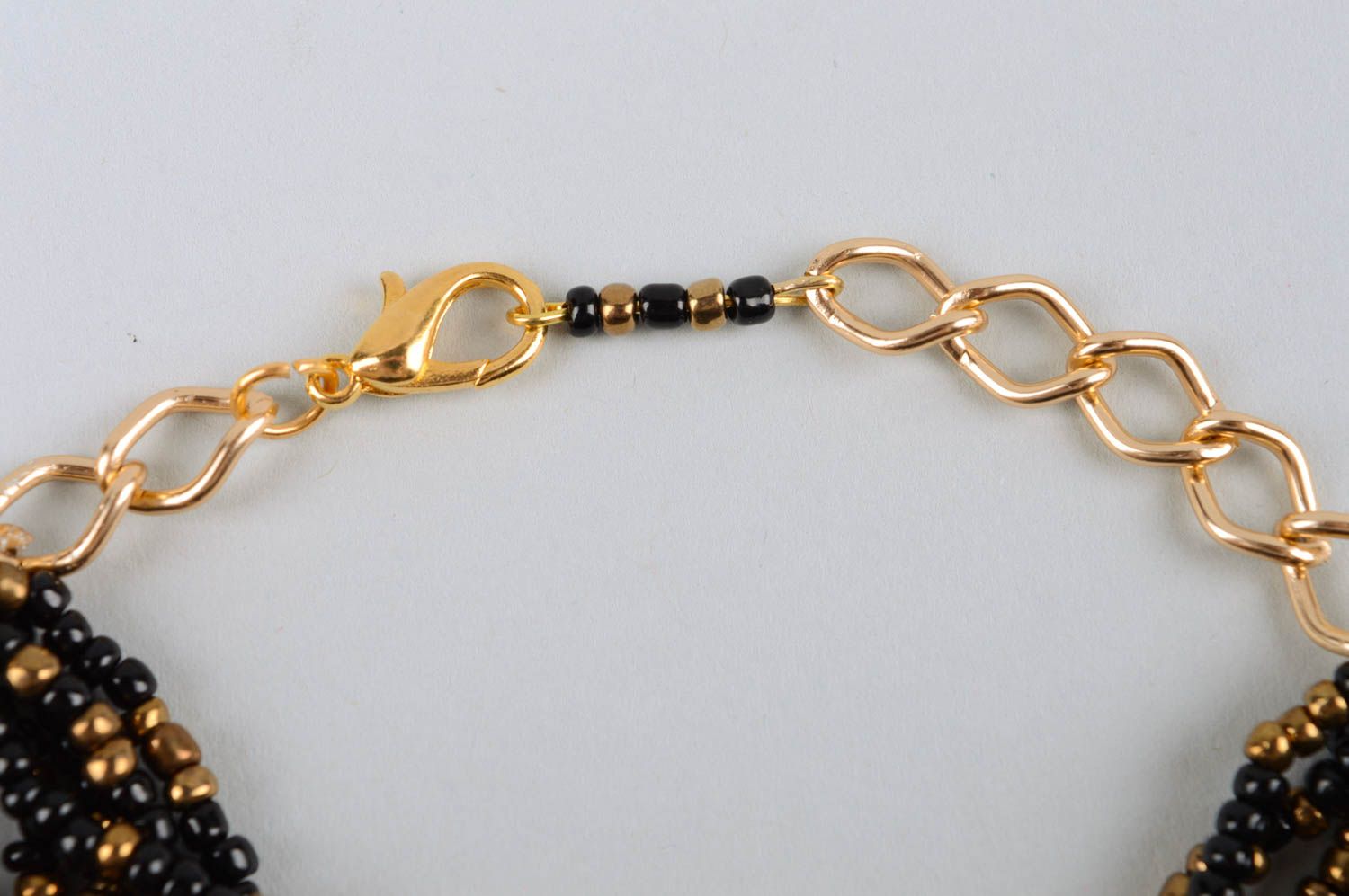 Multi-layer black and golden beads bracelet for her photo 5