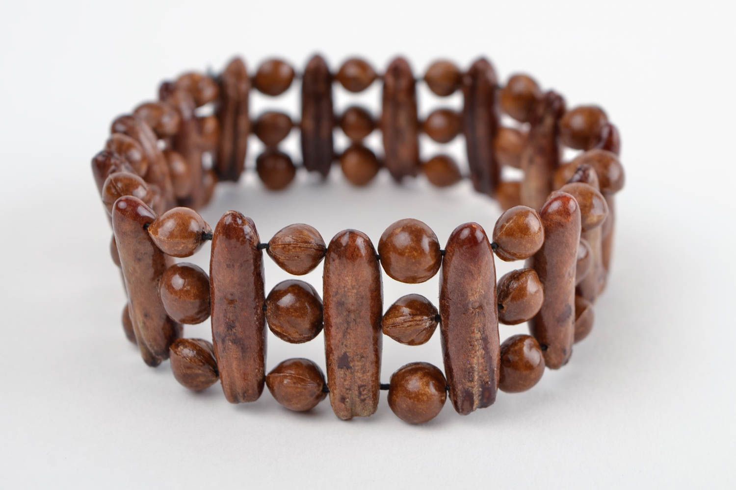 Bead bracelet handmade bracelet wooden jewelry fashion accessories gift ideas photo 5