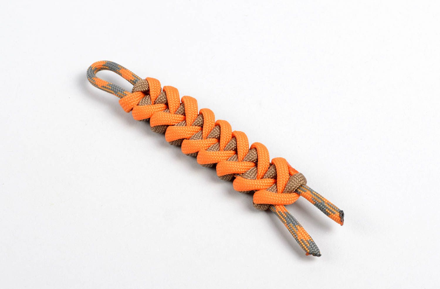 Llavero de paracord artesanal accesorio para llaves regalo original naranja foto 2