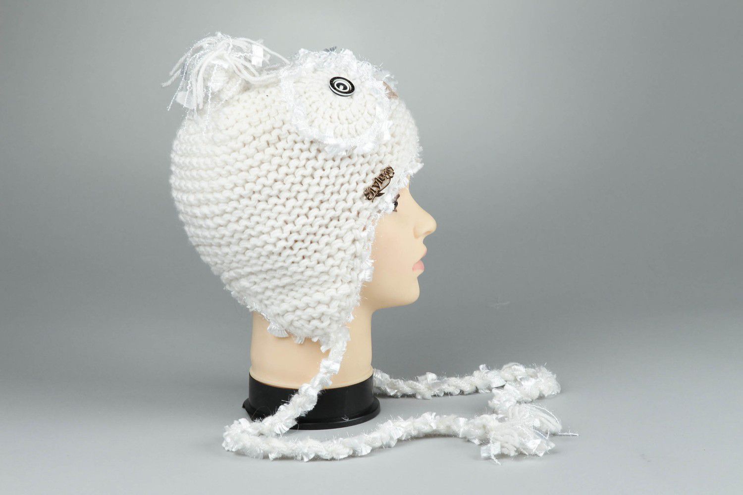 Knitted hat Snowy owl photo 3