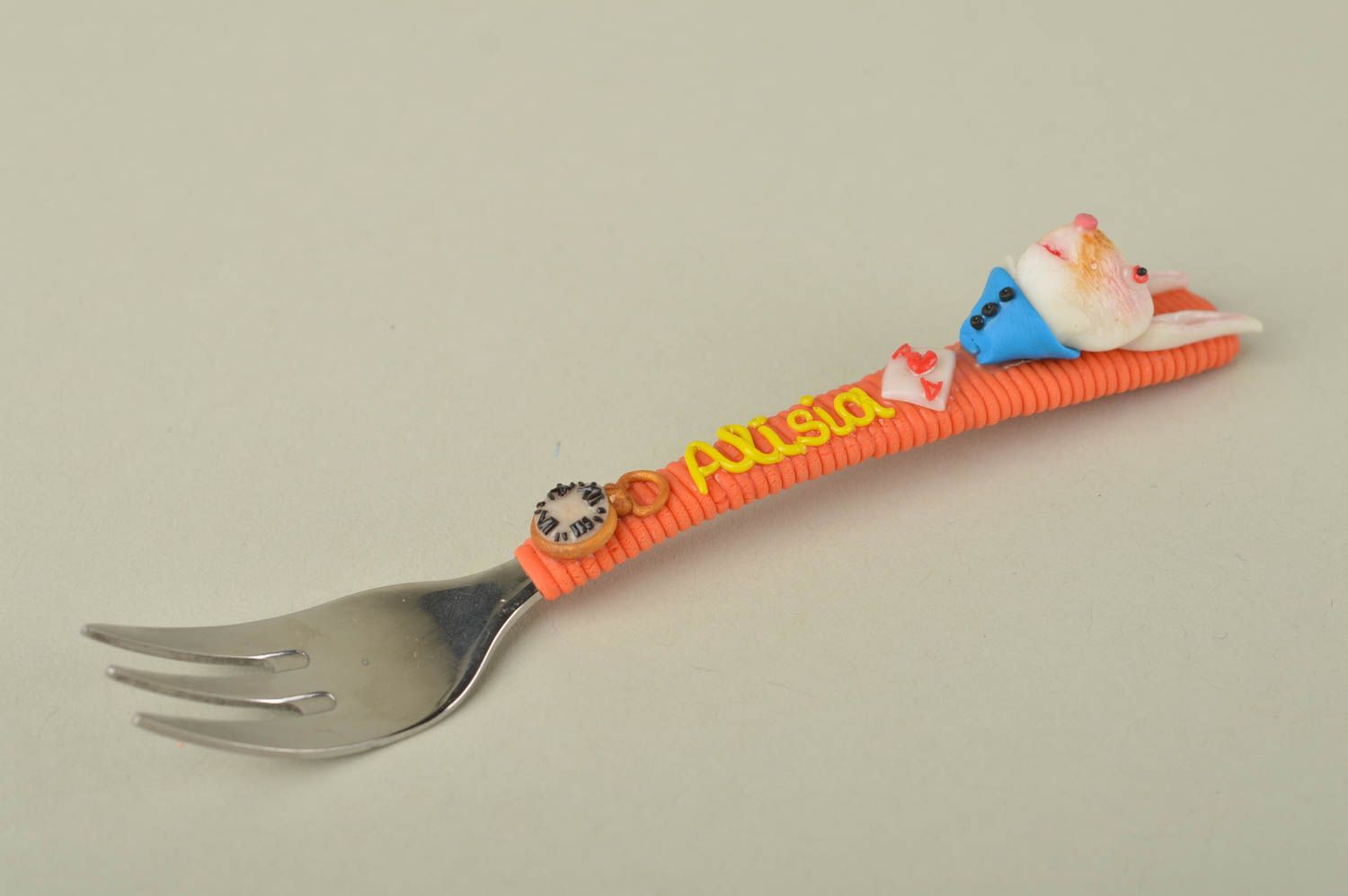 Tenedor artesanal de metal regalo original utensilio de cocina infantil foto 2