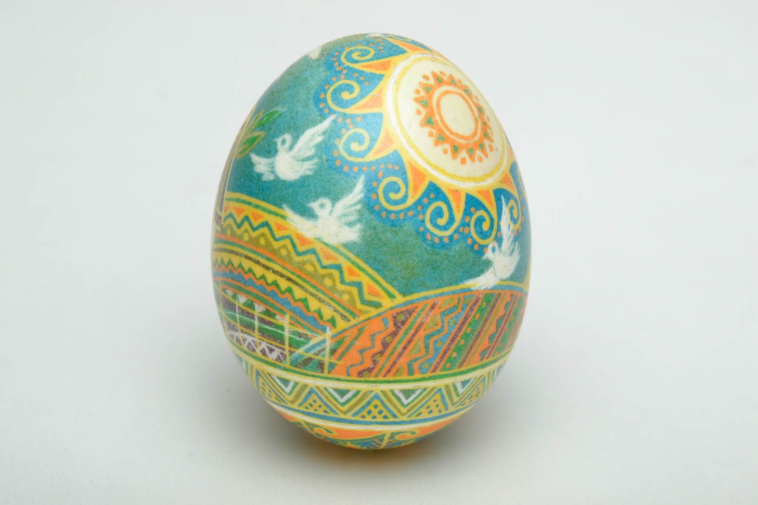 Handmade Easter egg painted with aniline dyes photo 4