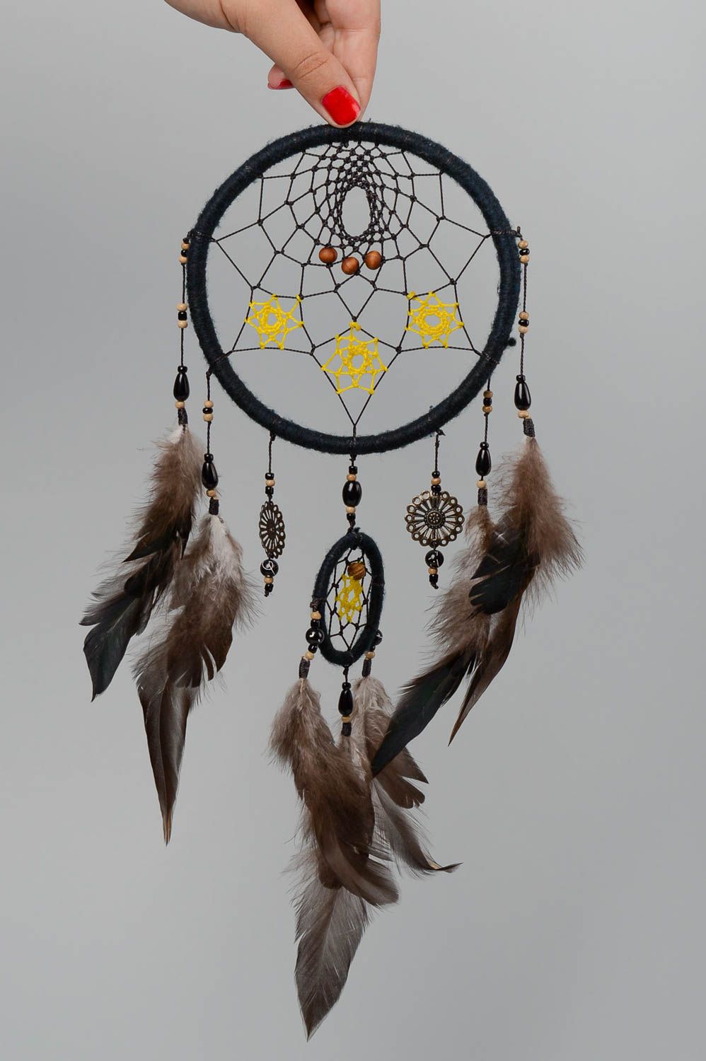 Homemade home decor wall hanging dream catcher for decorative use only photo 5