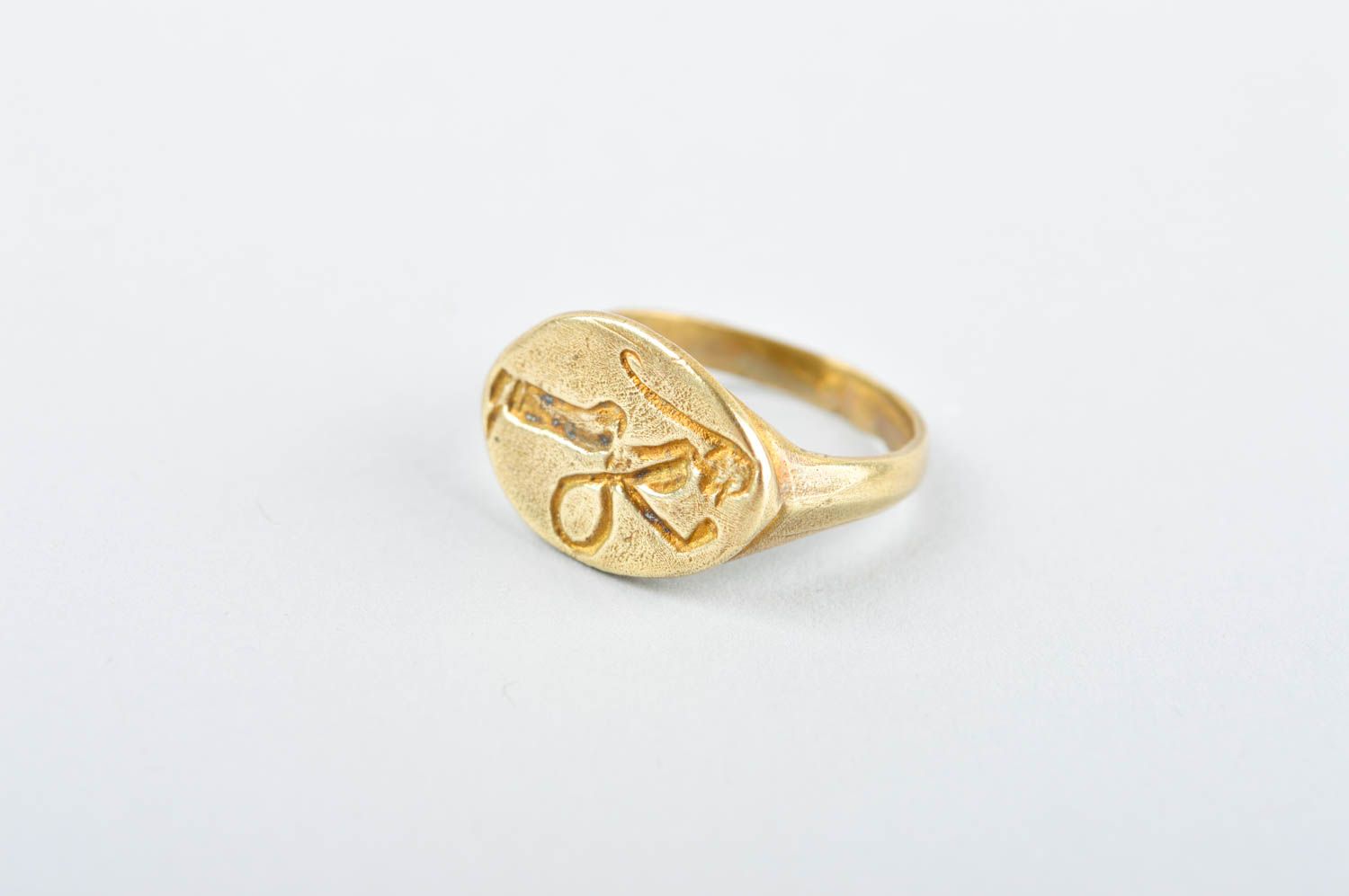 Beautiful handmade brass ring metal craft handmade accessories for girls photo 2
