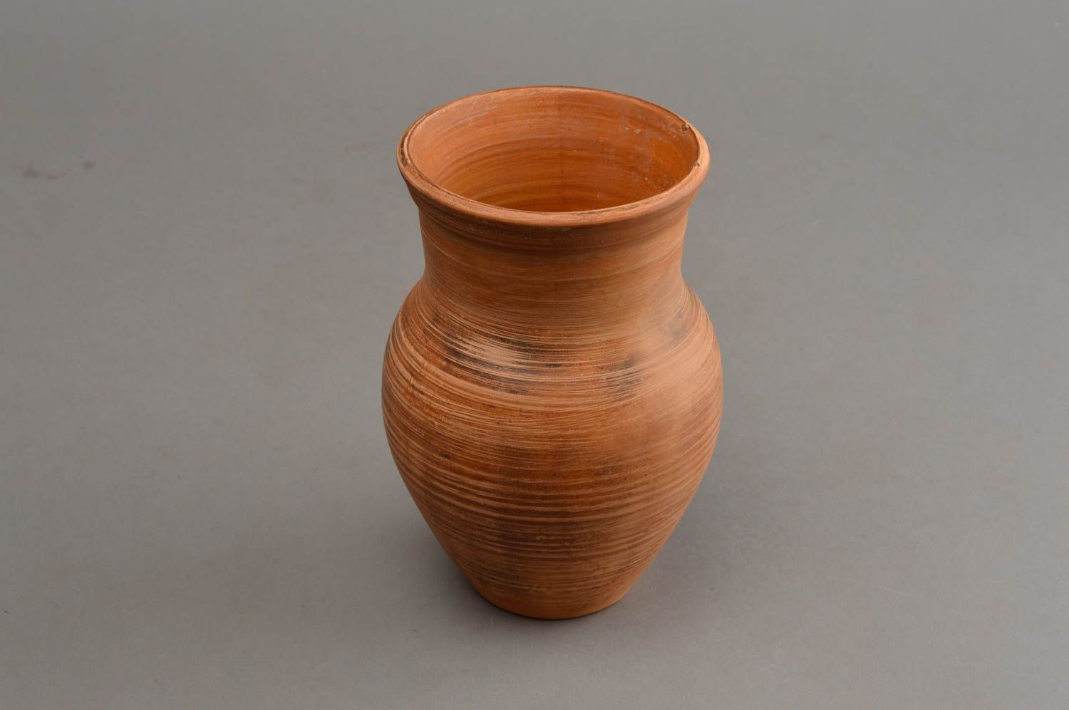 Simple village-style ceramic terracotta 30 oz milk jug for home décor 7, 1,15 lb photo 3