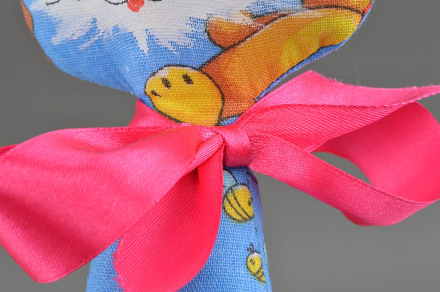 Beautiful handmade fabric soft toy textile stuffed toy birthday gift ideas photo 4